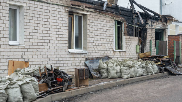 Professional Fire Damage Removal technician working in Louisville, OH